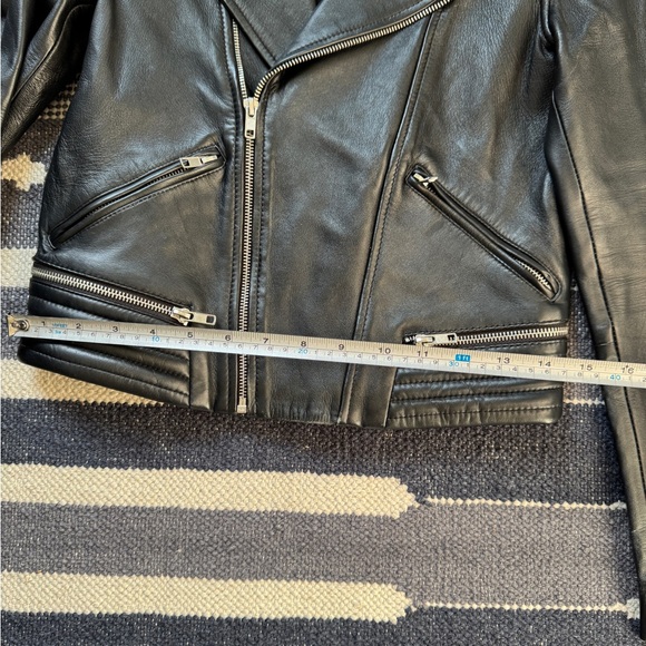 Stunning 100% Leather Maje Biker Jacket Sz 36 - Picture 15 of 16
